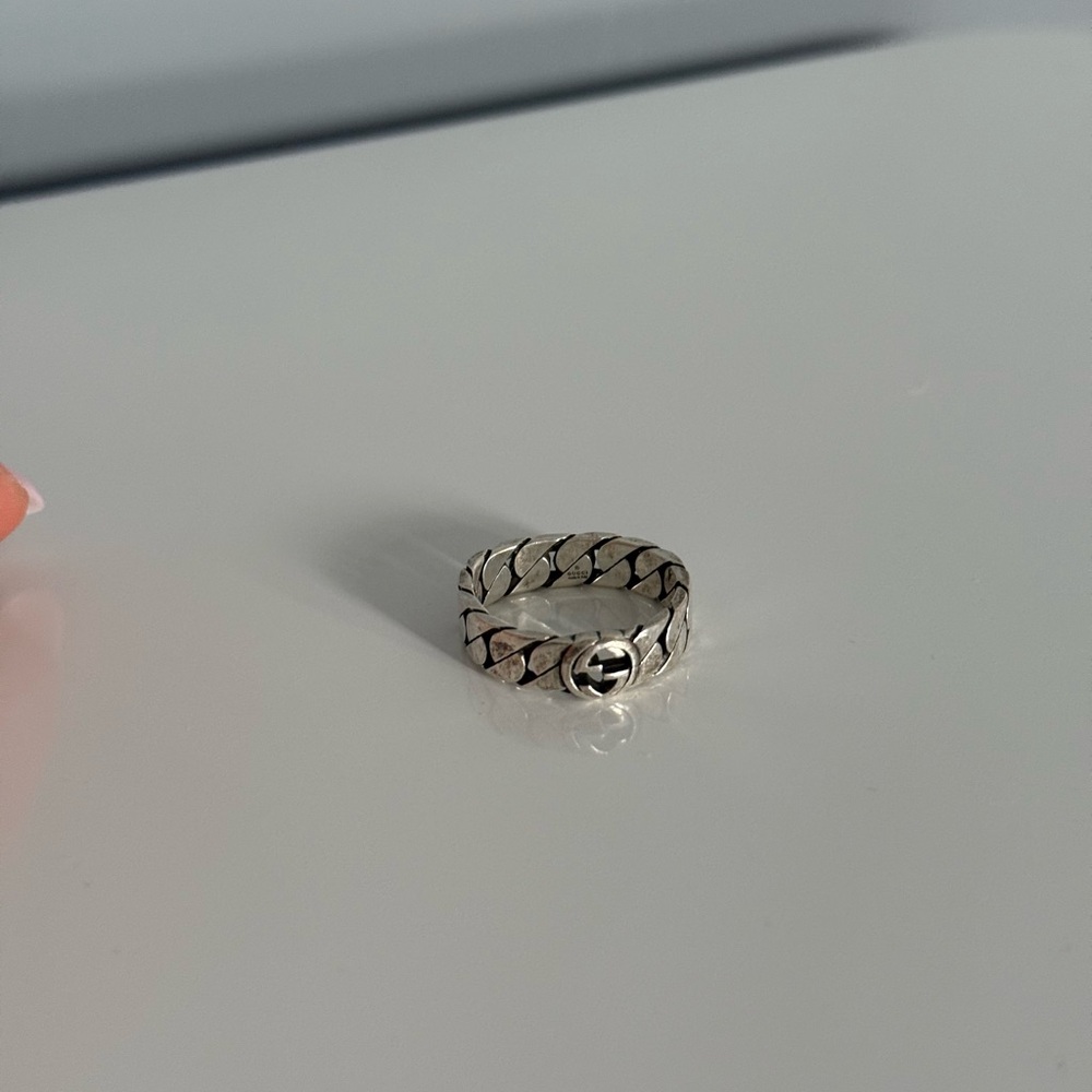 Gucci Silver Chain-Link Ring